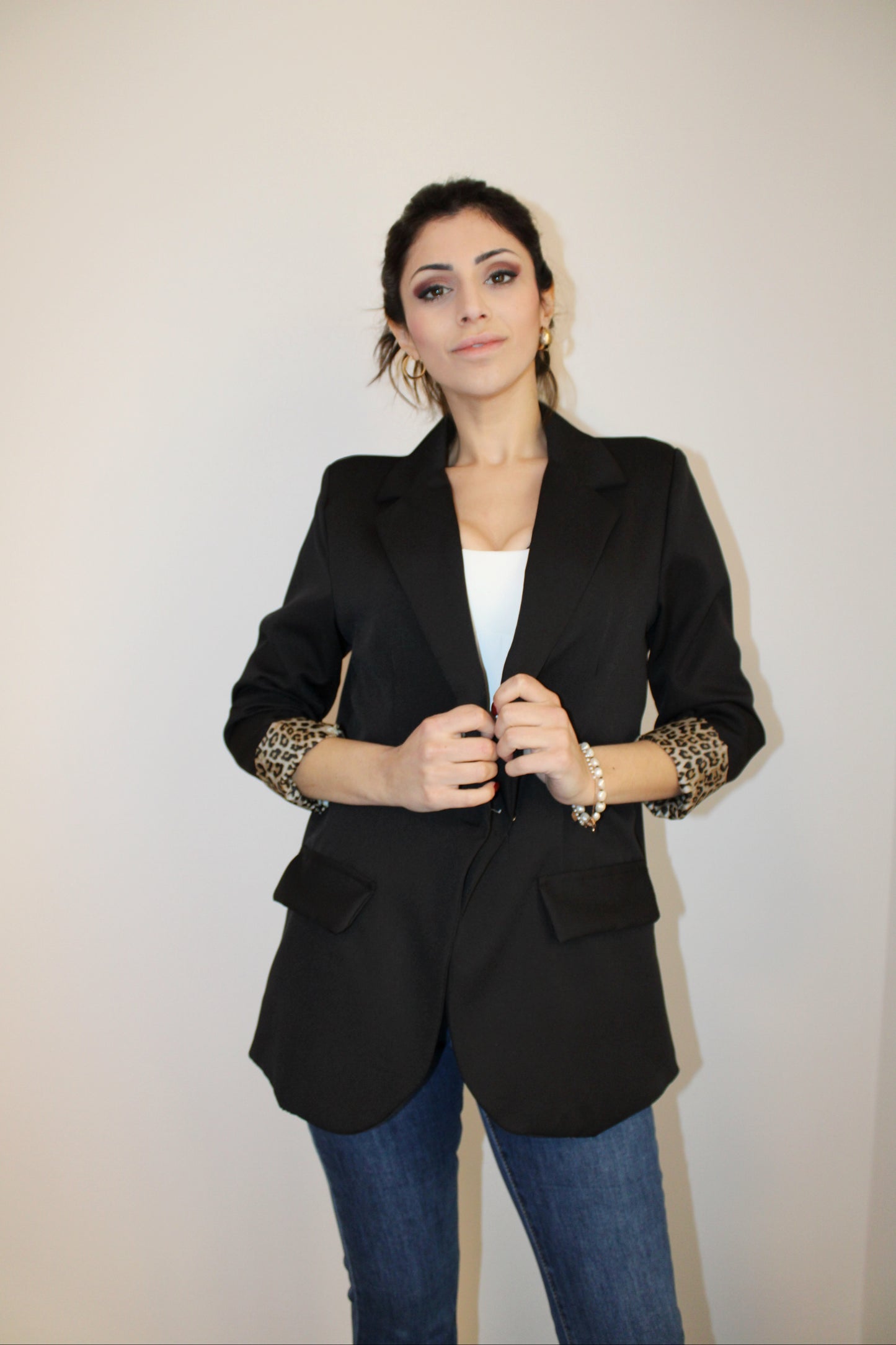 BLAZER CON INTERNO ANIMALIER