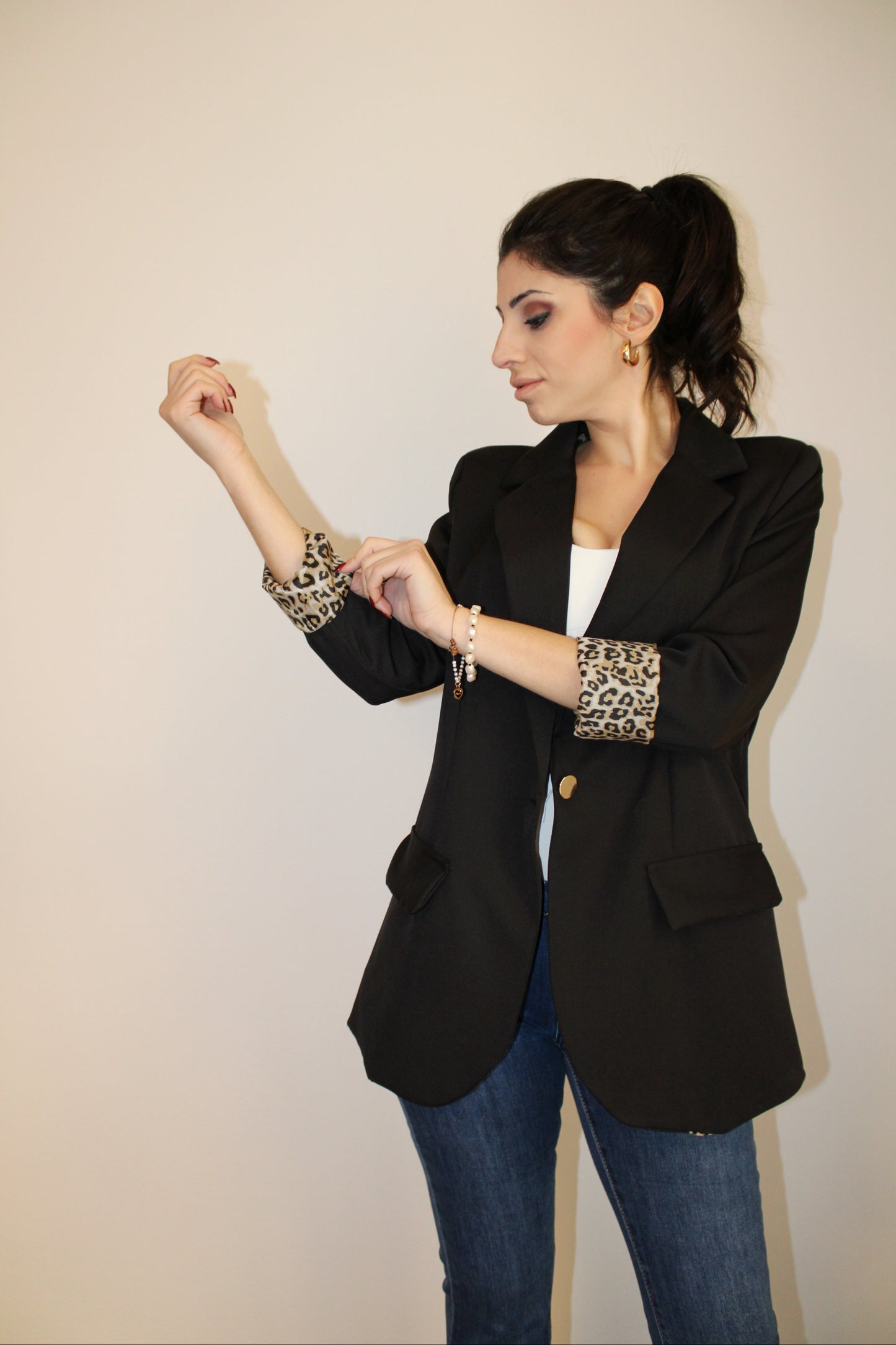 BLAZER CON INTERNO ANIMALIER