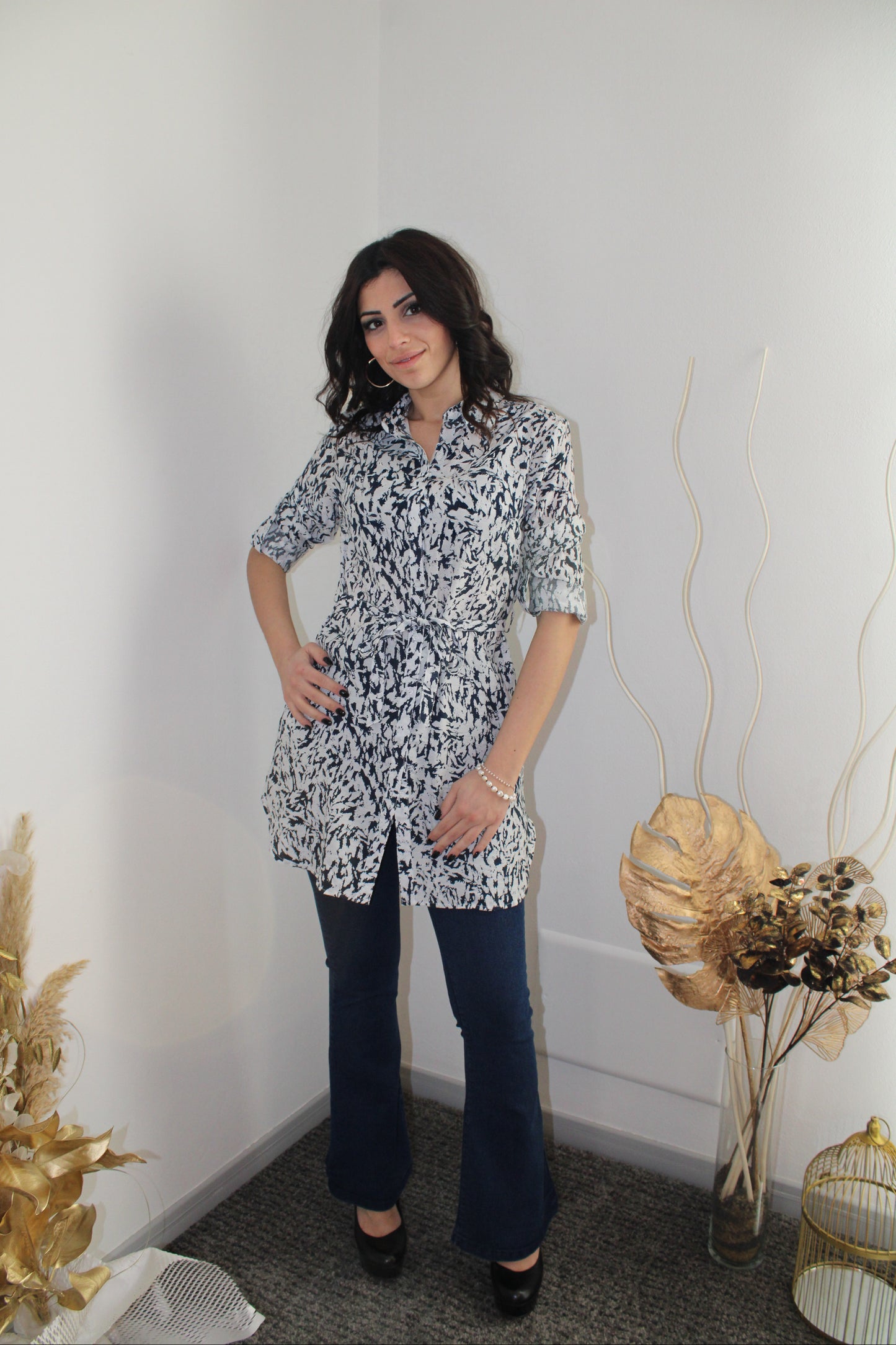 CAMICIA LUNGA ANIMALIER