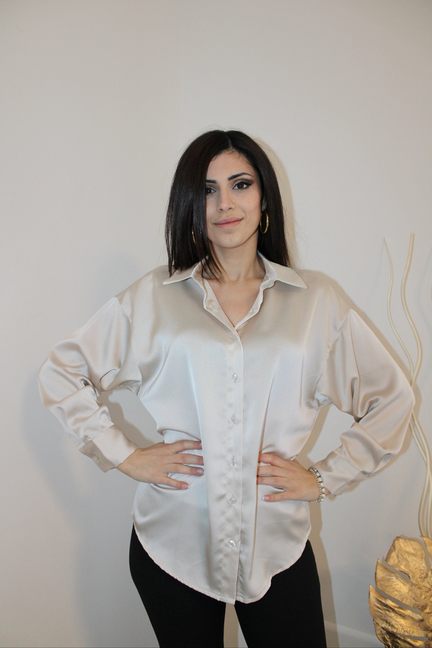 CAMICIA IN SATIN